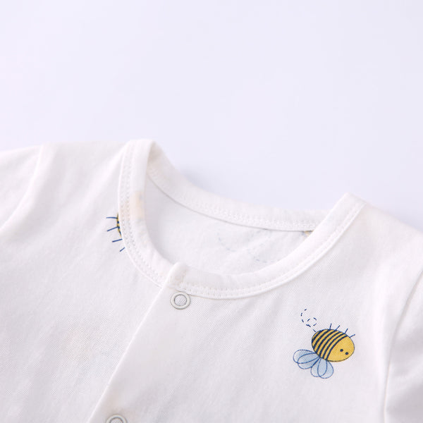 Pureborn Baby Cartoon Bees Bodysuit