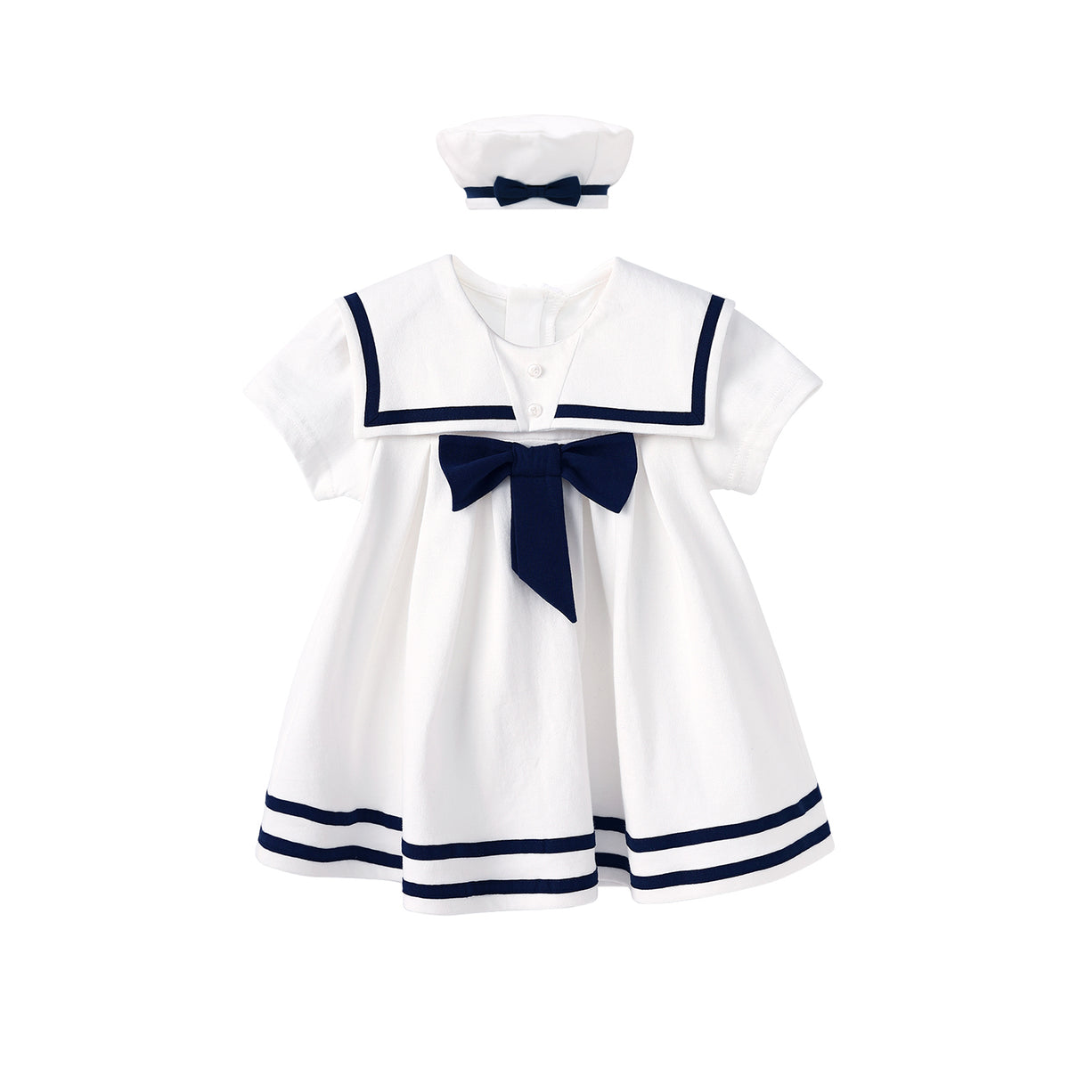pureborn Baby Girls Nautical Sailor Dress with Hat – Pureborn US