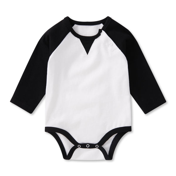 pureborn Baby Boys Bodysuit Raglan Sleeve Soft Cotton Romper One-piece Outfit