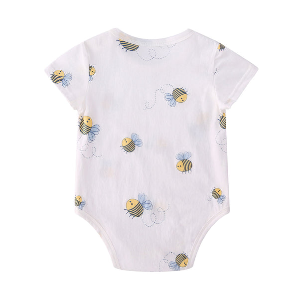 Pureborn Baby Cartoon Bees Bodysuit