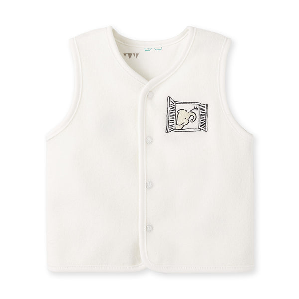 pureborn Toddler Boy's Vest Reversible Waistcoat Infant Warm Sleeveless Jacket for Boys 2-3 Years Origami Elephant