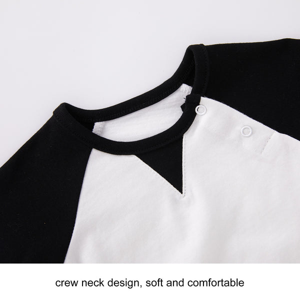 pureborn Baby Boys Bodysuit Raglan Sleeve Soft Cotton Romper One-piece Outfit