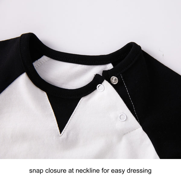 pureborn Baby Boys Bodysuit Raglan Sleeve Soft Cotton Romper One-piece Outfit