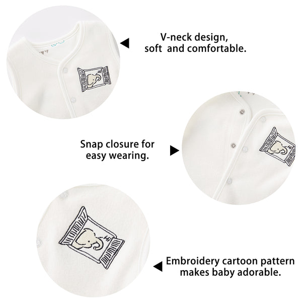 pureborn Toddler Boy's Vest Reversible Waistcoat Infant Warm Sleeveless Jacket for Boys 2-3 Years Origami Elephant