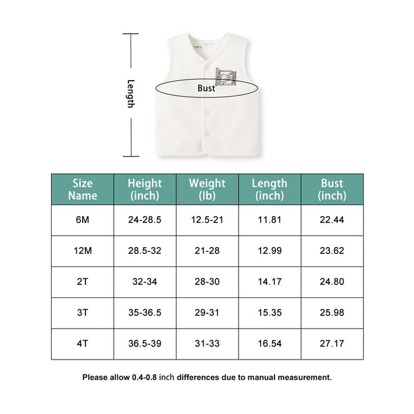 pureborn Toddler Boy's Vest Reversible Waistcoat Infant Warm Sleeveless Jacket for Boys 2-3 Years Origami Elephant