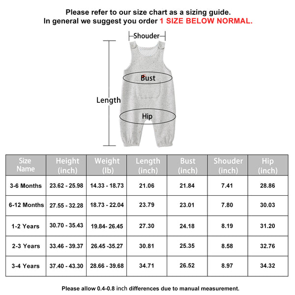 Pureborn Toddler Boys Cartoon Baby Overalls