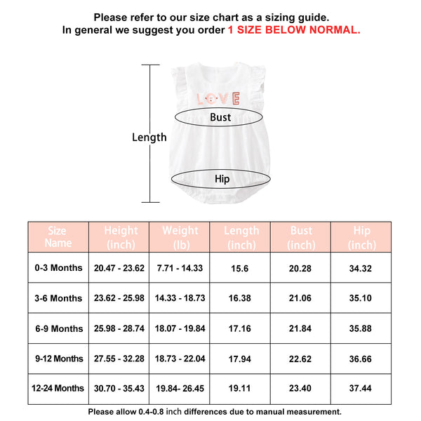 Pureborn Baby Girl Bodysuit with "Love"