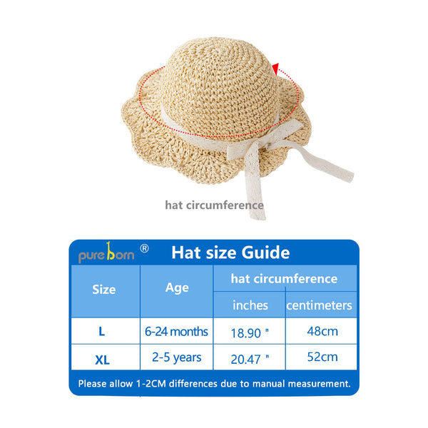 pureborn Baby Toddler Girl's Straw Hat