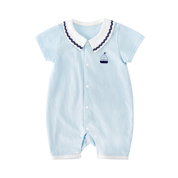 Pureborn Newborn Cotton Sailboat Romper