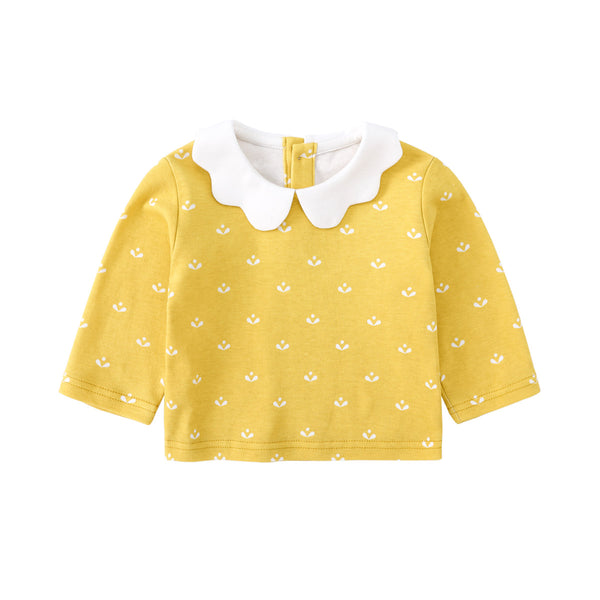 Pureborn Girl Ruffle Printed Blouse