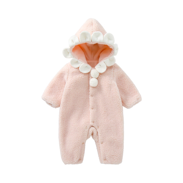 Pureborn Newborn Fleece Hooded Jumpsuit
