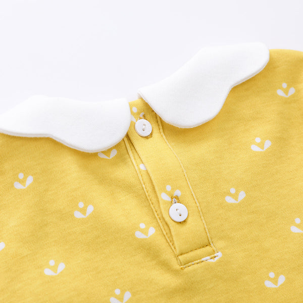 Pureborn Girl Ruffle Printed Blouse