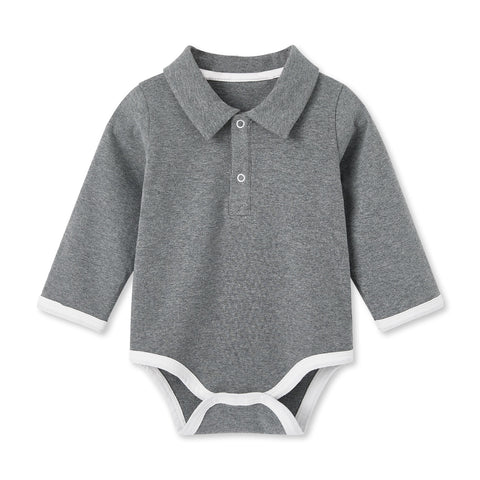 pureborn Baby Boys Bodysuit Long Sleeve Soft Cotton Romper One-piece Outfit