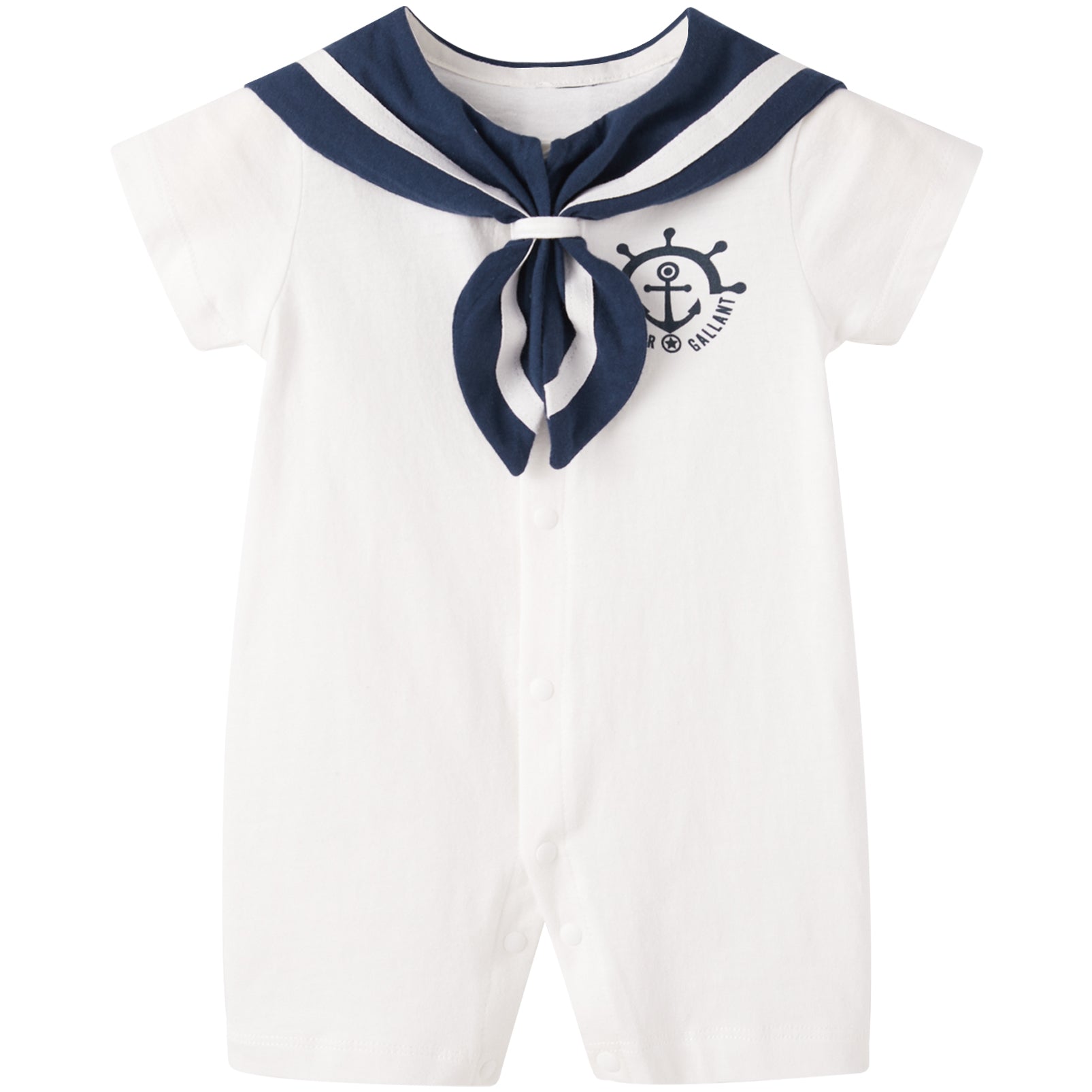 pureborn Baby Boys Romper Short Sleeve Nautical Romper One-Piece Beach Outfit