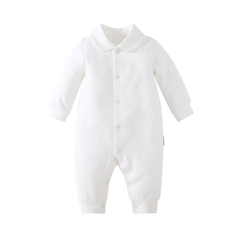 Pureborn Newborn Baby Baptism Solid Romper