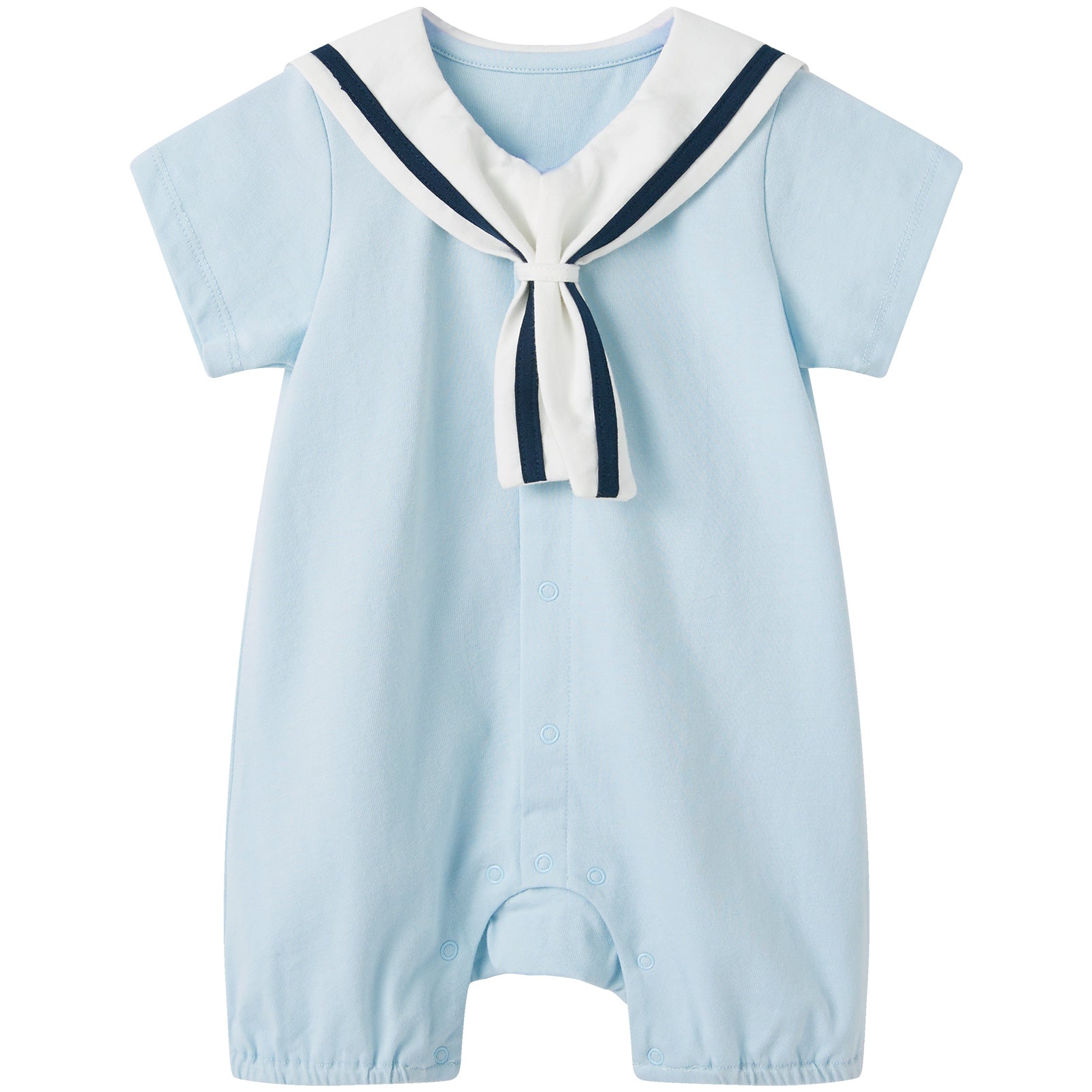 pureborn Baby Boys Romper Short Sleeve Collared Nautical Romper One-Piece Beach Outfit