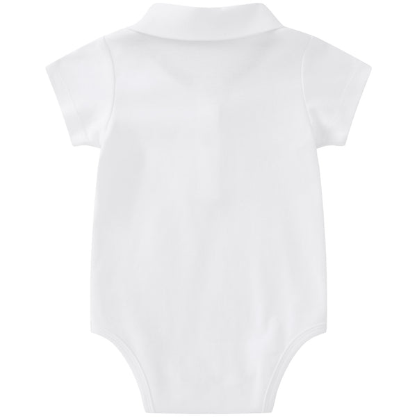 pureborn Baby Boy Bodysuit Short Sleeve Cotton Romper Summer Gentleman One-Piece Outfit for Infant Boys