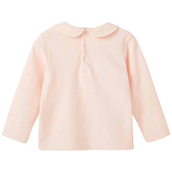 pureborn Toddler Girls Blouse Peter-pan Collar Long Sleeve Tee Shirt Cotton Shirt