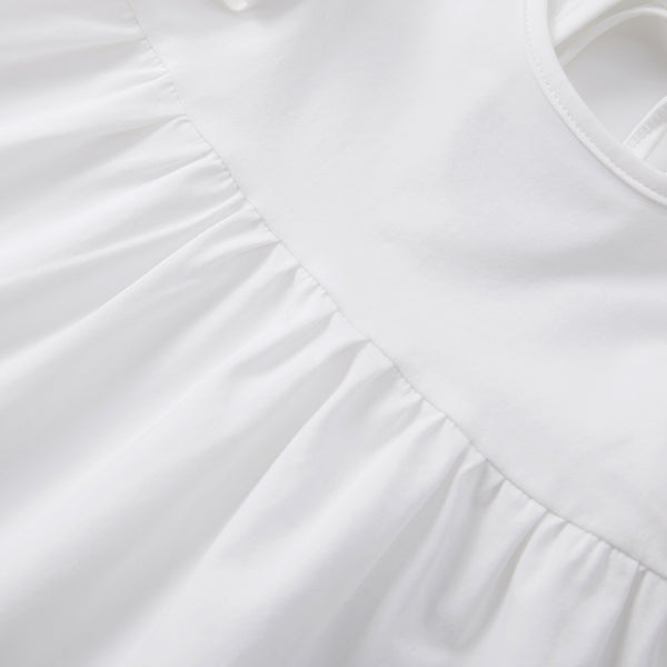 New pureborn Toddler Girls Cotton Dress Ruffle Sleeve Halter Sleeveless Kids Casual Summer Dresses