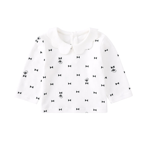 Pureborn Girl Ruffle Printed Blouse