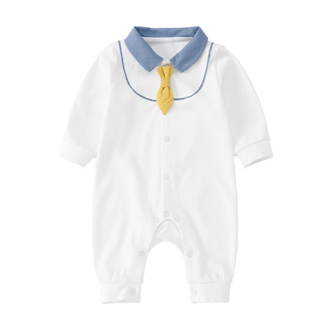 Pureborn Baby Boy Gentleman Bowtie Jumpsuit