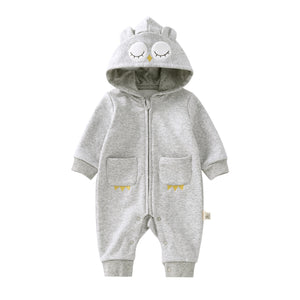 Pureborn Newborn Hooded Jumpsuit