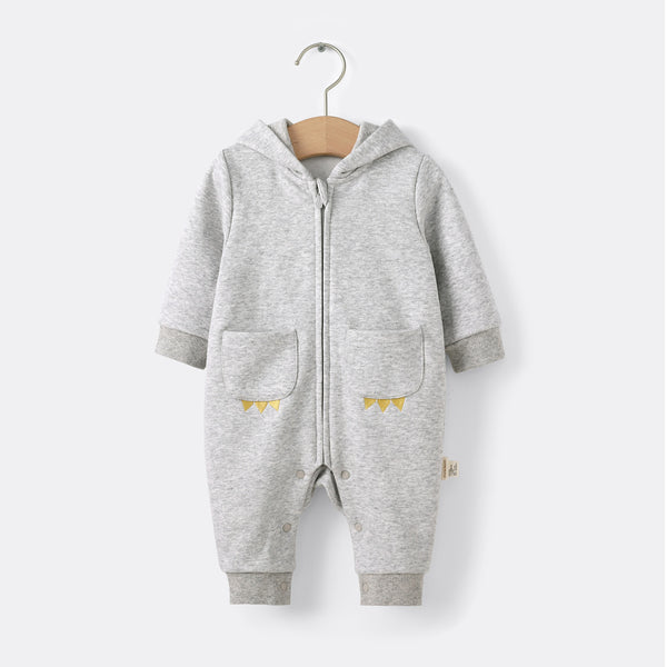 Pureborn Newborn Hooded Jumpsuit