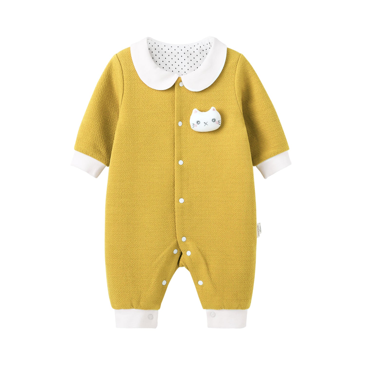 Pureborn Newborn Baby Cartoon Kitten Jumpsuit