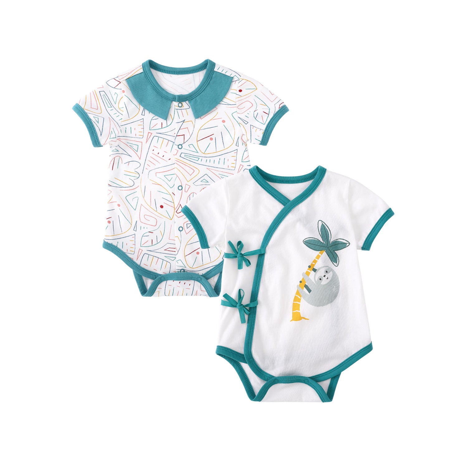 Pureborn 2 Pack Newborn Baby Bodysuit