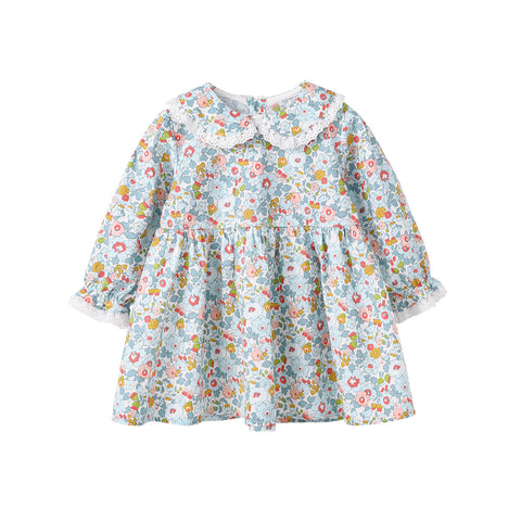 pureborn Toddler Girls Floral Dress Long Sleeve