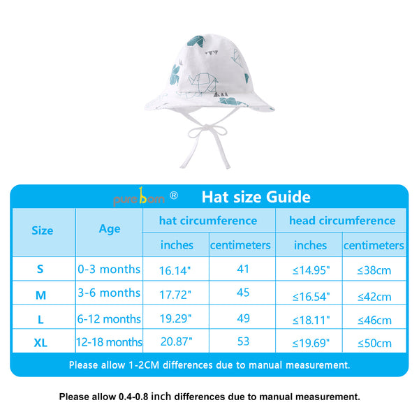Pureborn Unisex Baby Cartoon Elephant Sun Hat